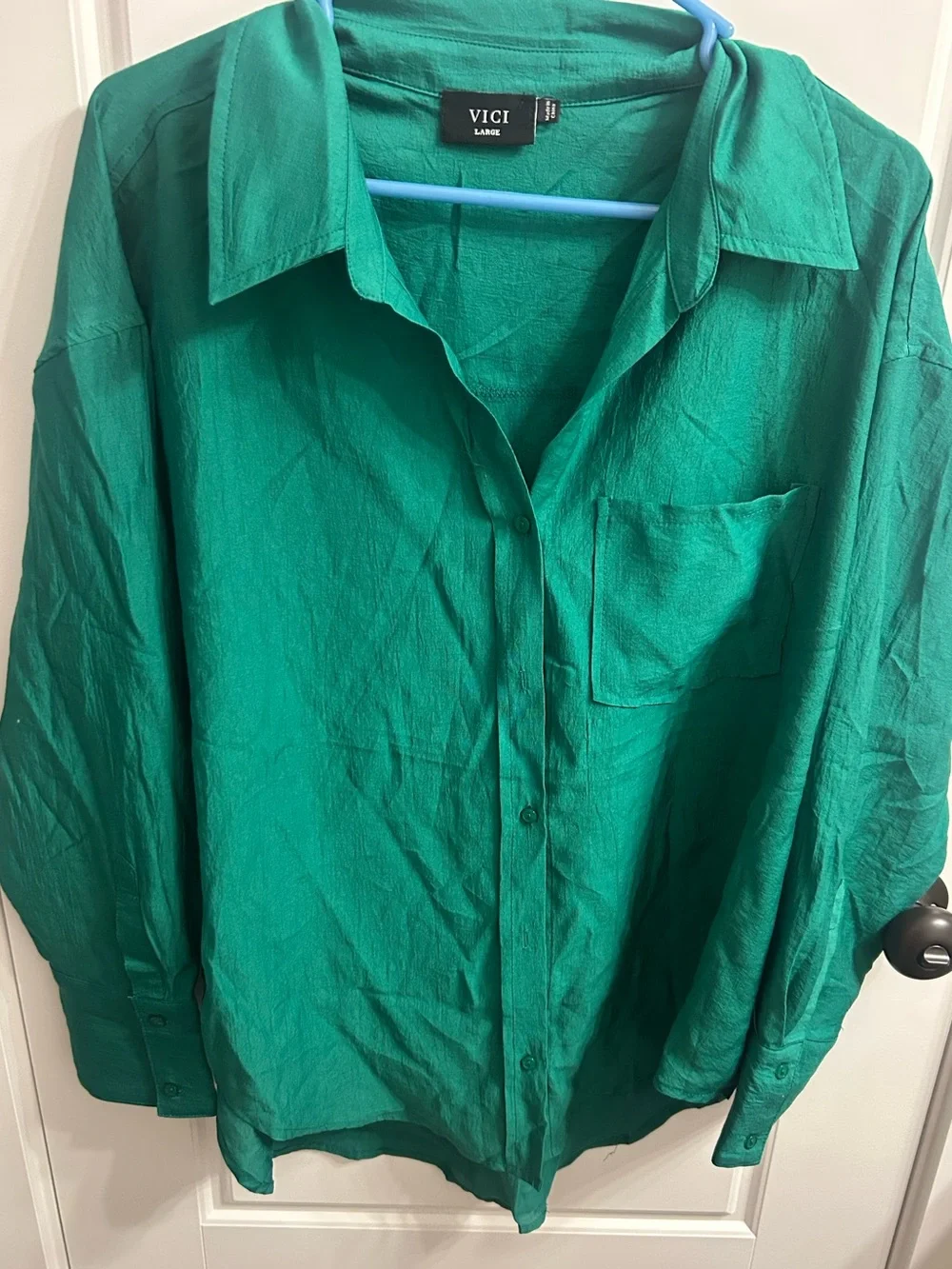 Vici Green Button-Down Shirt and Shorts Set